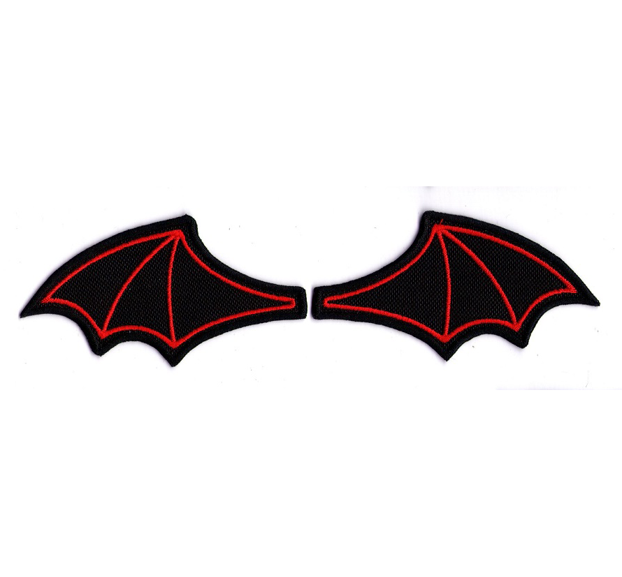 Bat wings - red 9*4,5cm *2