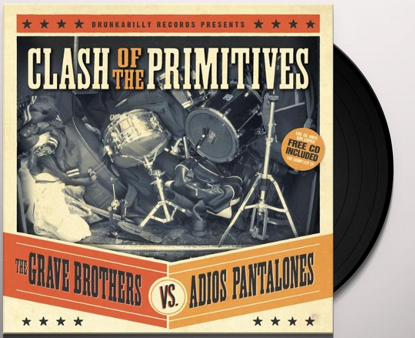 split - The Grave Brothers Vs. Adios Pantalones - Clash Of The Primitives LP+CD