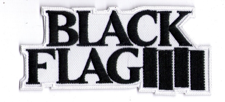 Black Flag  (white) 12*6cm